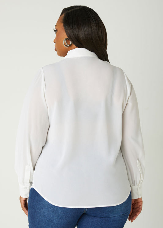 Ruffled Collared Shirt