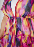 Tiered Watercolor Print Duster