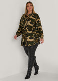Drawstring Camo Print Shirt