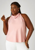 Satin Cowl Neck Top