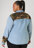 Camo Paneled Denim Shirt