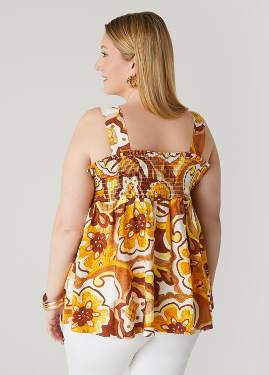 Bow Embellished Floral Top