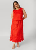 Plus Size Corded Lace Maxi Skirt
