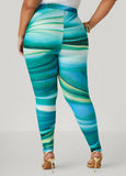 Wave Print Leggings