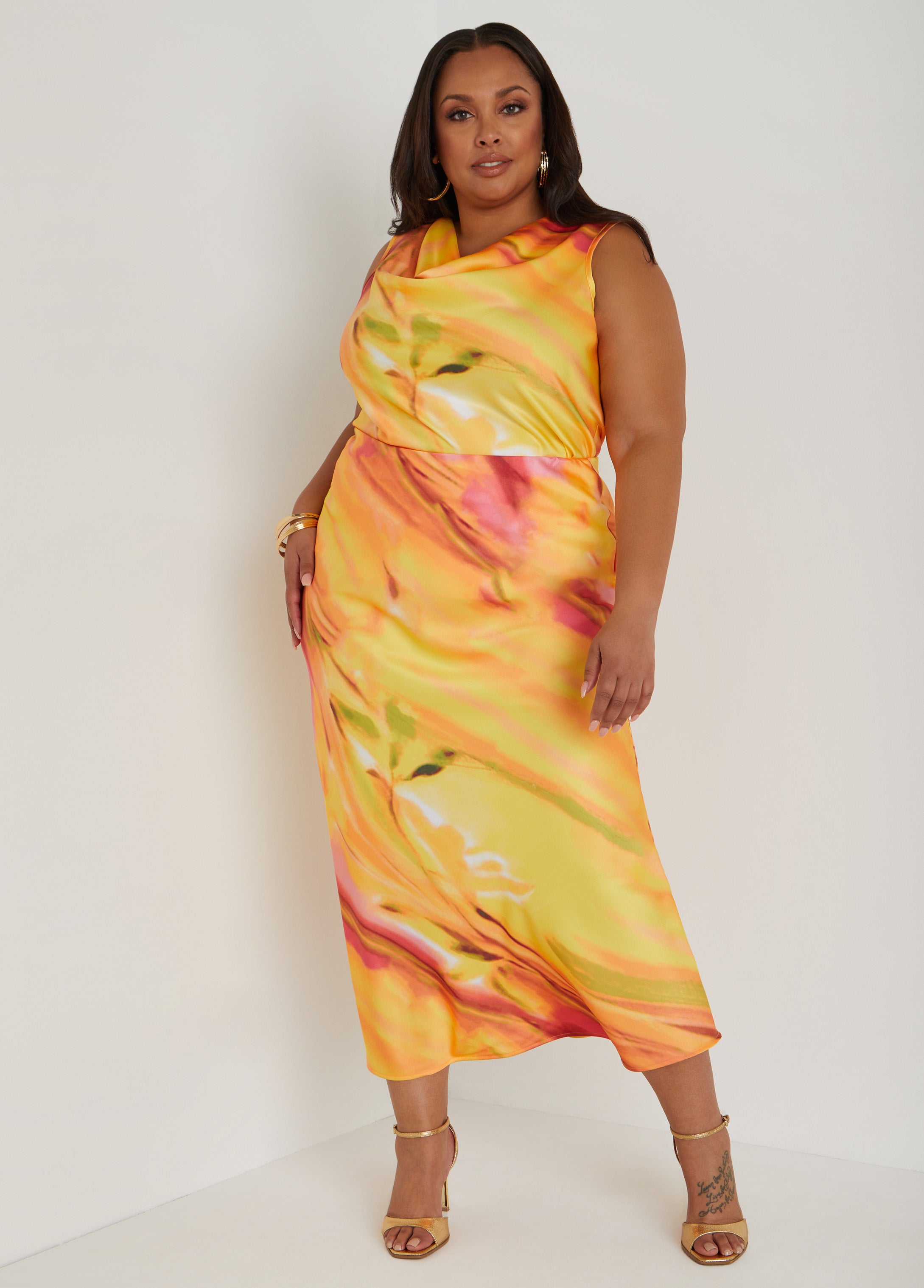Plus Size satin maxi skirt plus size maxi skirt plus size matching set
