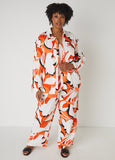 Floral Linen Blend Pants