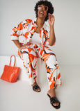 Floral Linen Blend Pants