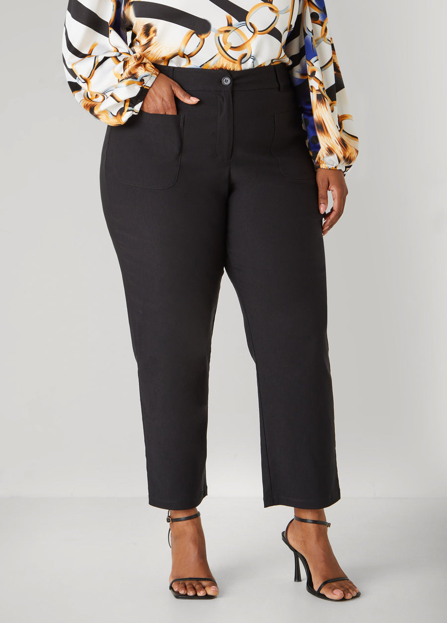 Plus Size Millennium Patch Pocket Trousers