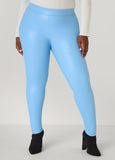 Plus Size Faux Leather Leggings High Waist Stylish Stretchy Leather Pants