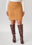 Faux Suede Mini Skirt