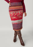 Plus Size Pencil Skirt Plus Size Red Skirt Plus Size Maxi Jersey Skirt