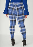 Mid Rise Plaid Leggings