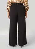 High Rise Crepe Wide Leg Pants