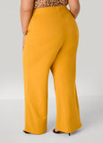 High Rise Crepe Wide Leg Pants
