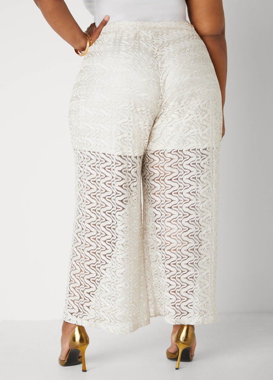 Wide Leg Lace Pants