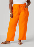 Textured Cotton Gauze Pants