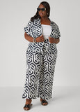 Geo Print Cotton Pants