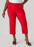 Mid Rise Pull On Capris