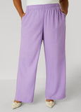 Plus Size High Waist Wide Leg Pants