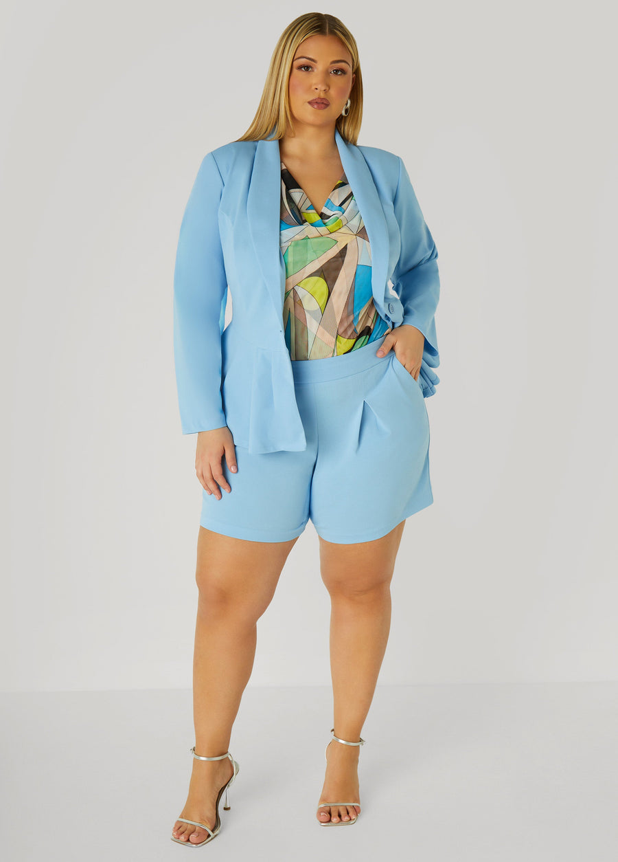Plus Size High Waist Shorts Plus Size Shorts Set Two Piece Matching Set