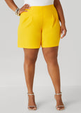 Crepe High Rise Shorts