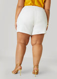 High Rise Crepe Shorts