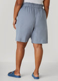 Cotton And Linen Blend Shorts