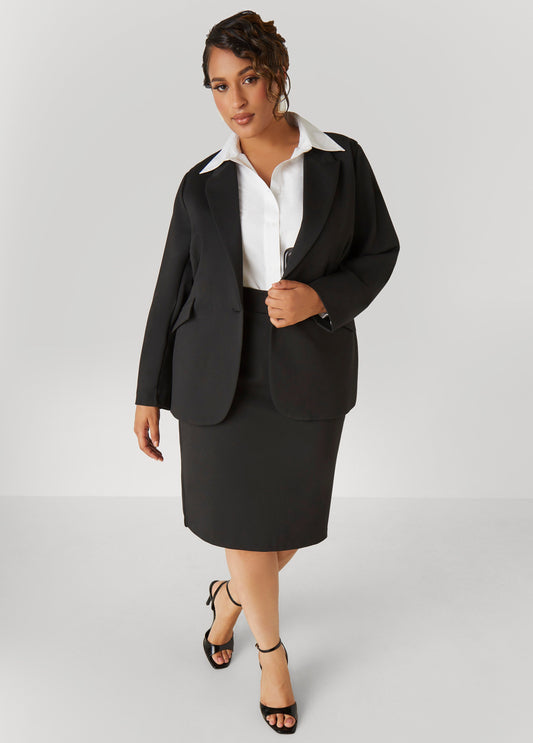 Plus Size Pull On Ponte Skirt