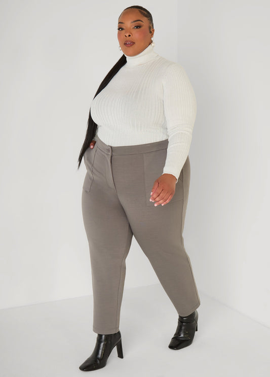 Patch Pocket Tapered Ankle Pants