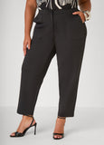 Plus Size Tapered Patch Pocket Ankle Pants