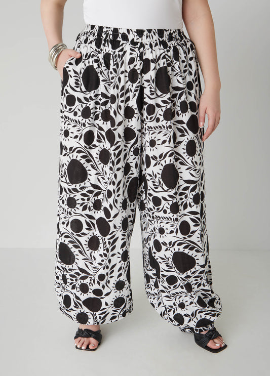 High Waist Floral Harem Pants
