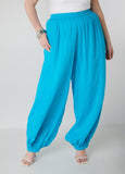 High Waist Cotton Harem Pants