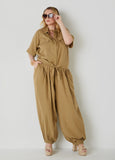 Plus Size High Waist Cotton Harem Pants