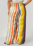 Striped Satin Wide Leg Pants