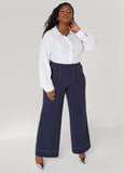 Seam Detailed Wide Leg Pants