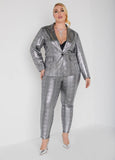 Printed Metallic Leggings