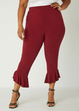 Ruffle Trimmed High Waist Leggings