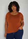 Plus Size Basic Scoop Neck Tee