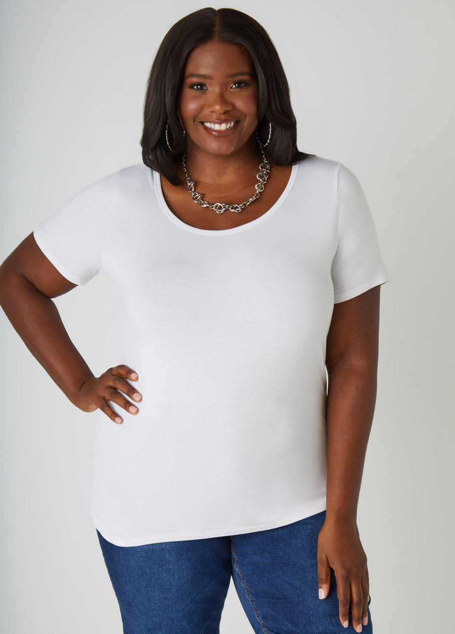 Plus Size Basic Jersey Tee