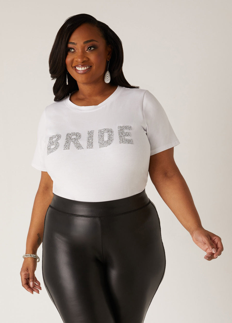 Plus Size Bride Short Sleeve Tee Graphic Tee T Shirt