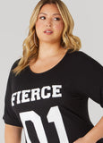 Fierce Two Tone Sequined Tee