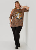Embellished Leopard Jersey Tee