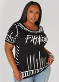 Plus Size Fashion Graphic Tee