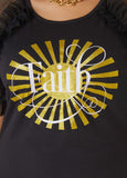 Faith Mesh Paneled Graphic Tee