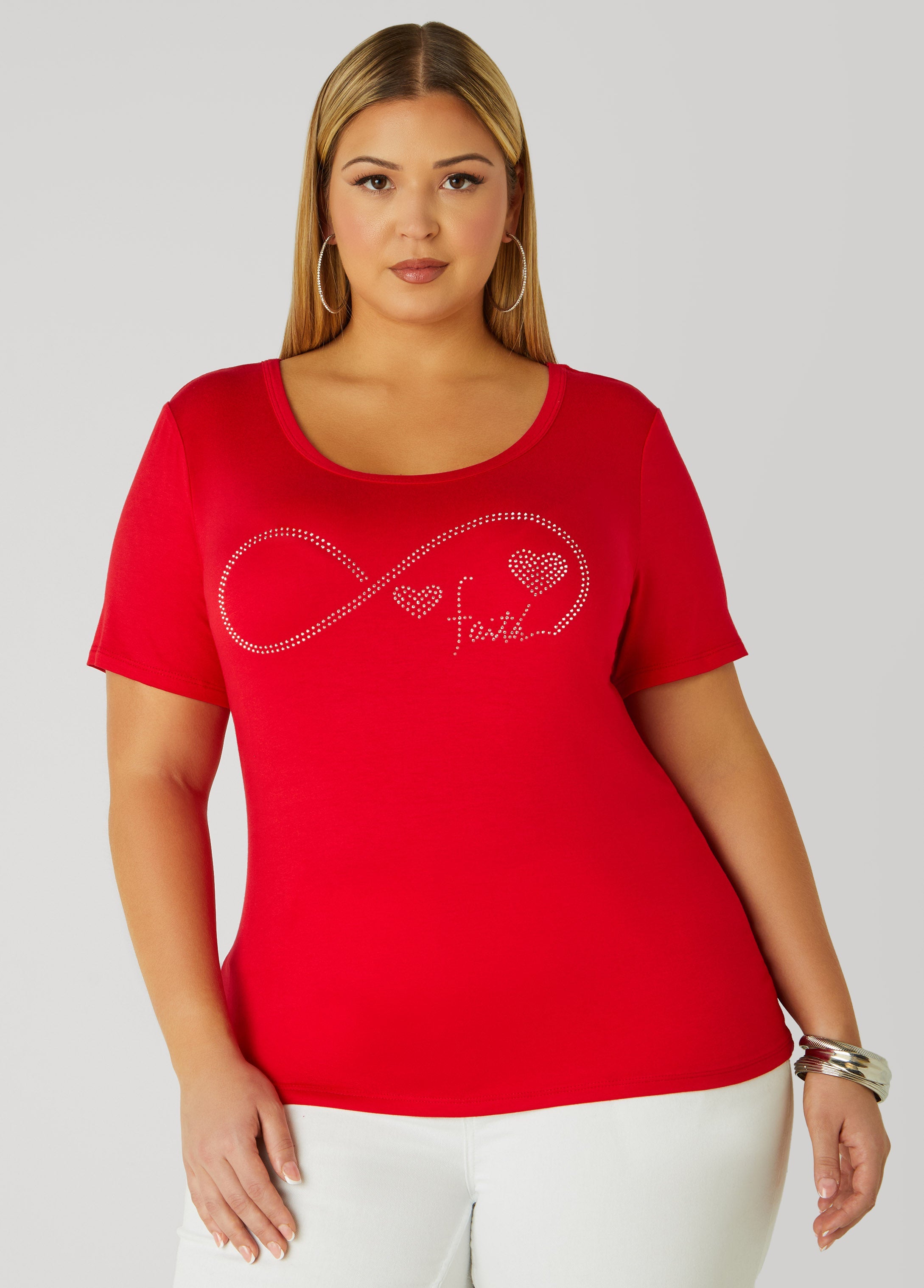 Plus Size Faith Crystal Tee