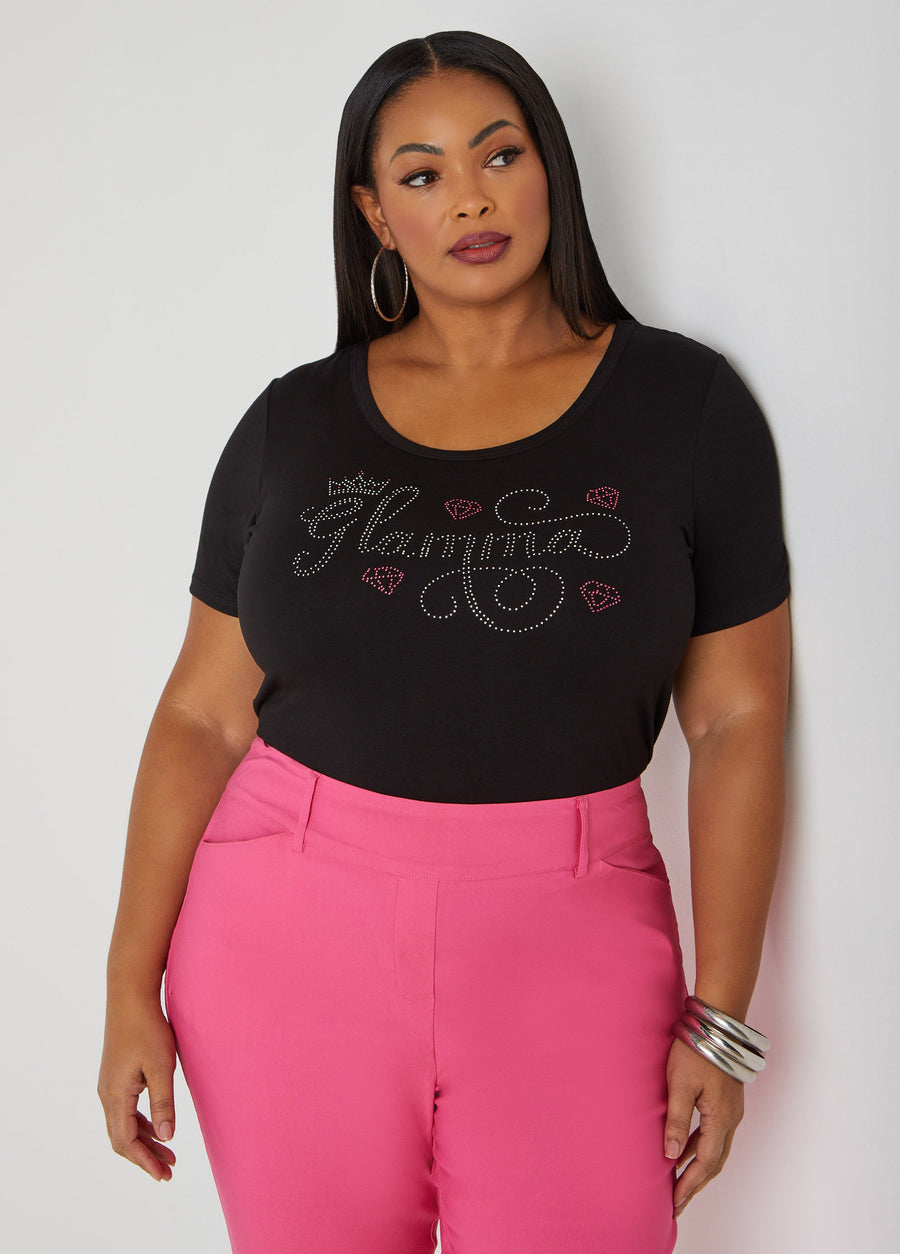 Plus Size Glamma Crystal Tee