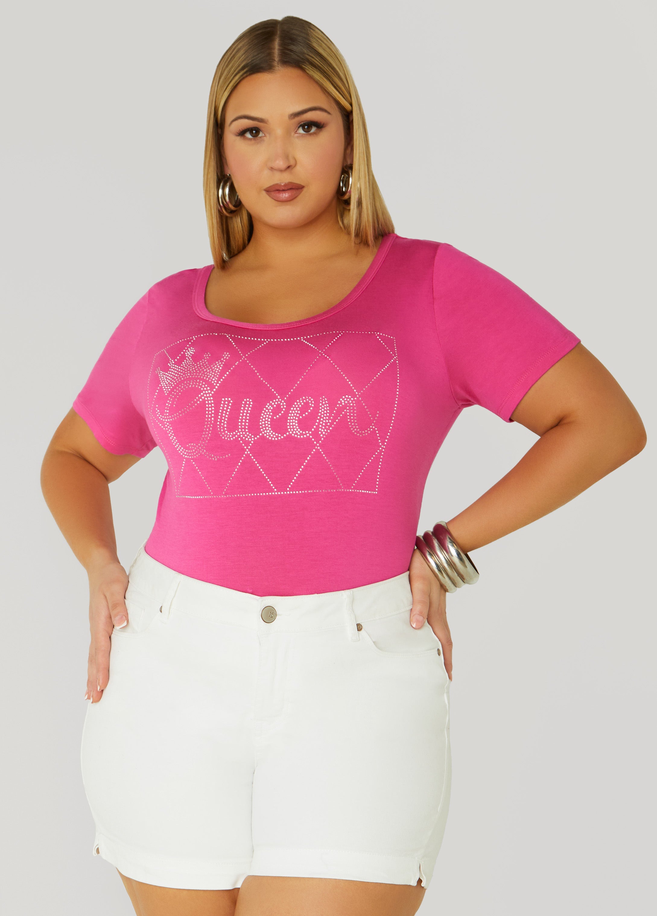 Plus Size Queen Crystal Tee