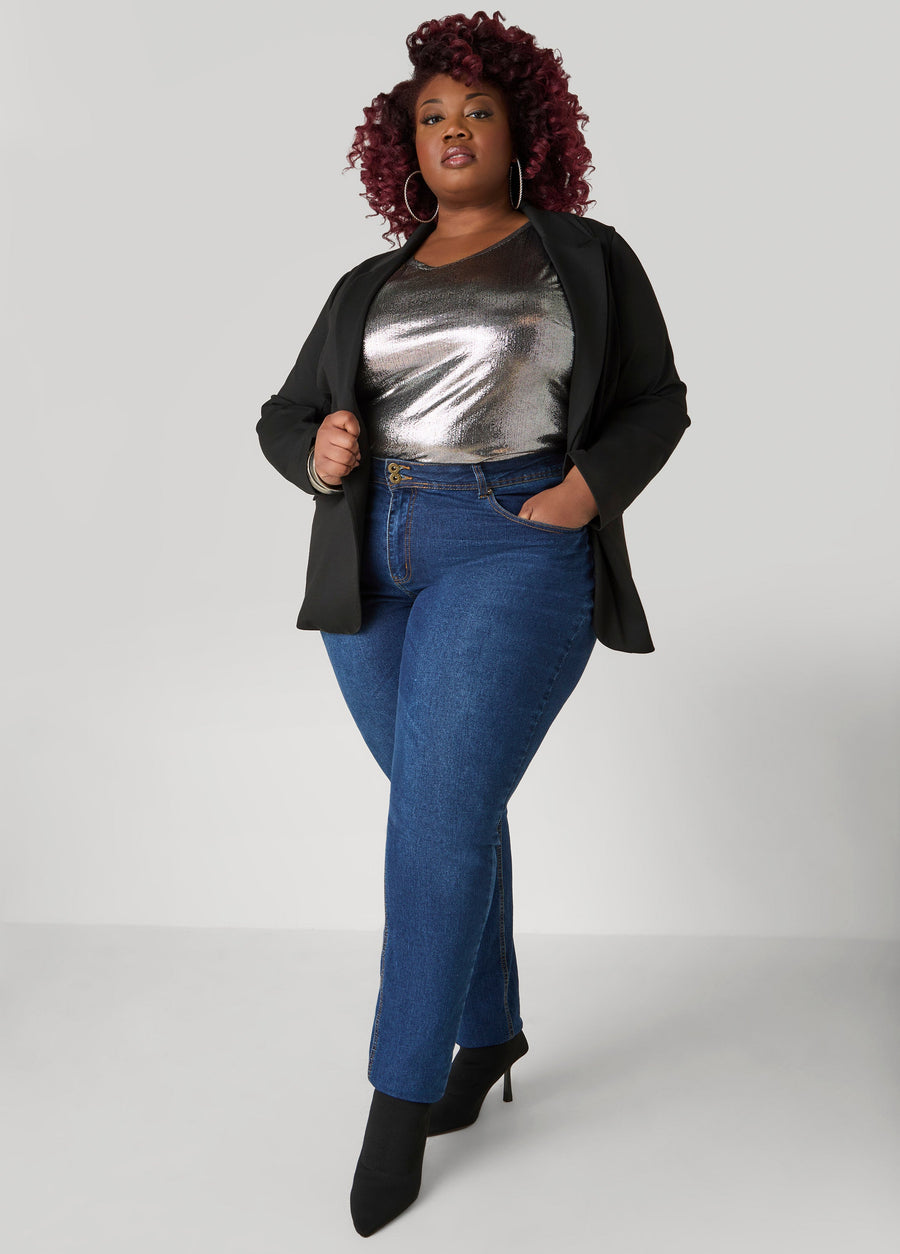 Plus Size Foiled Tank Plus Size Metallic Tank Top Plus Size Basic