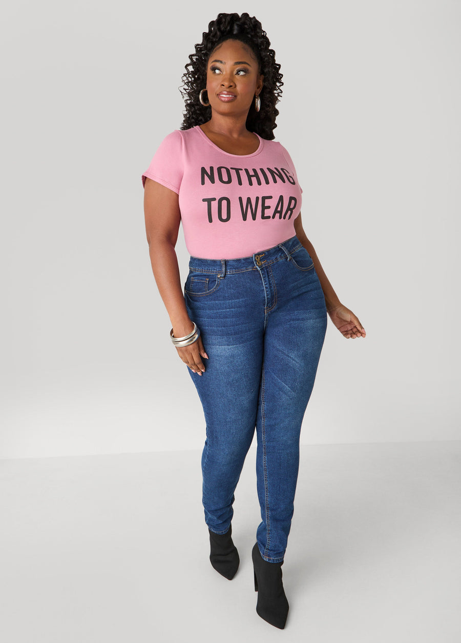 Plus Size Nothing To Wear Graphic Tee Plus Size T Shirt Plus Size Top