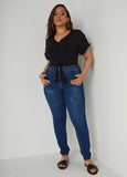 Tie Front Stretch Knit Top